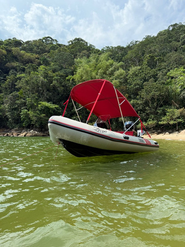 Bote Inflável 4,5m Com Motor De Popa Mercury 60hp Zero