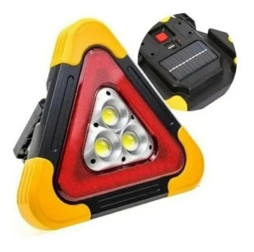 Triangulo De Emergencia Led Recargable Portatil Solar