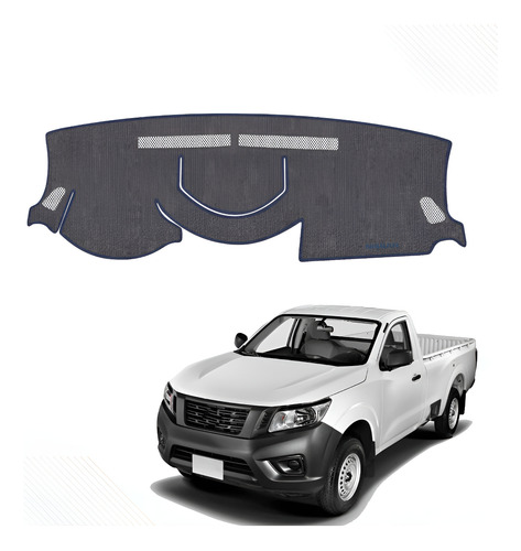 Cubretablero Para Nissan Pick-up Sin Usb Mod 2023 Bordado Gris-azul Acero N37-g/xns37b