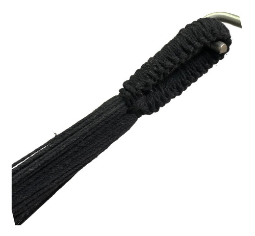 Imagen 6 de 7 de Hamaca Yucateca 100% Artesanal Macramé Color Negro Premium