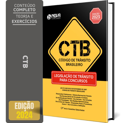 Apostila Ctb 2024 - Legislação De Trânsito Para Concursos