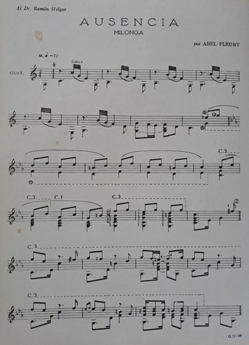 Libros Métodos Completos Para Guitarra + Partitura Milonga (Usado)