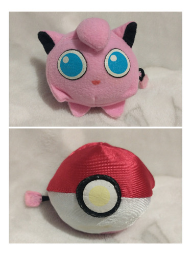 Peluche Pokemon Mini Jigglypuff Reversible Pokebola Retro 