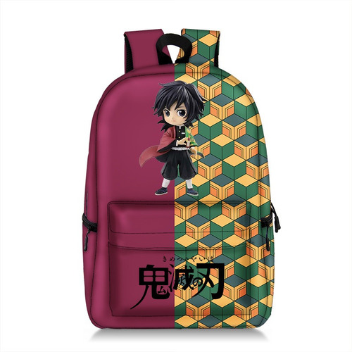 Imagen 2 de 10 de Juego De Mochila Anime Demon Slayer De 9 Piezas