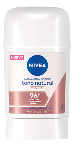 Desodorante Nivea Clinical Tono Natural En Barra 50 Gr