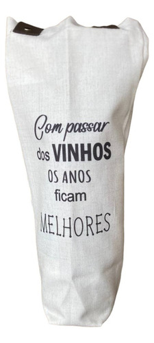 Saco Pra Vinho Sacola De Presente De Tecido Com Alça Branco 