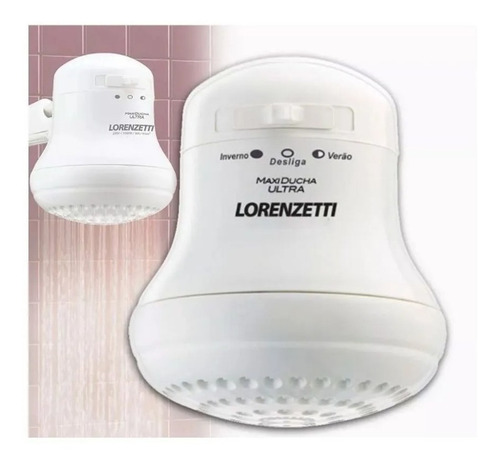 Chuveiro elétrico de parede Lorenzetti Maxi Ducha Ultra branco 5500W 127V