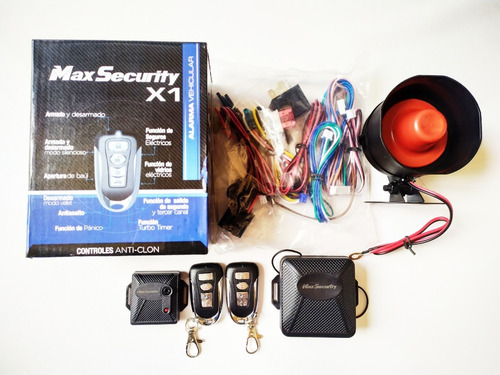 Alarma Max Security Y Bloqueo Central 4 Puertas Kit Completo