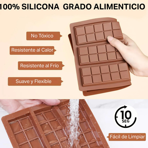 Molde De Chocolate Antiadherente De Silicona