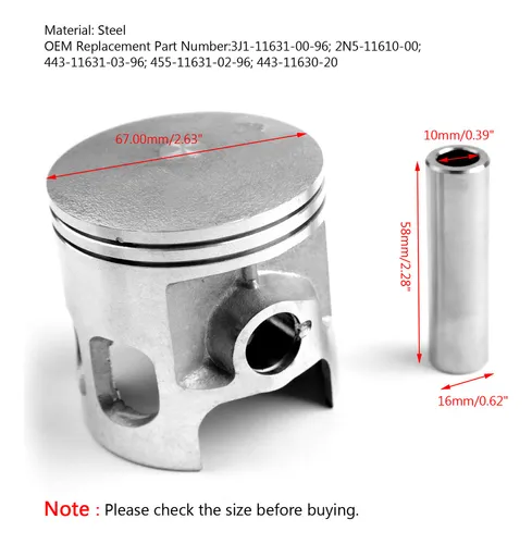Piston Ring Kit +1.00 For Yamaha 175dt 175 Mx 67,00