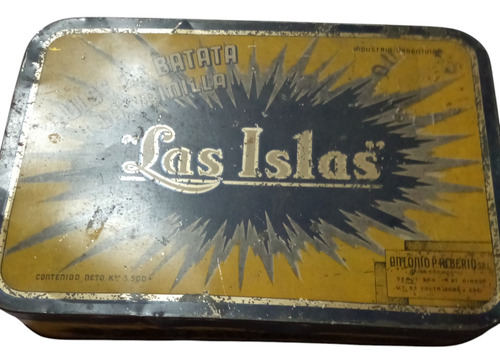 Antigua Lata De Dulce De Batata Las Islas 1946 (Usado)