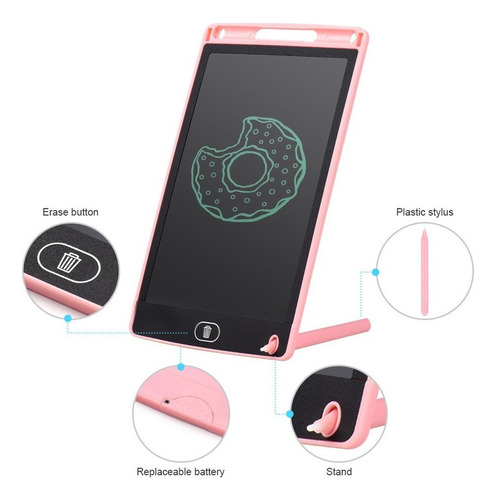 Tableta De Escritura Lcd Con Bloc De Dibujo De 8 Pulgadas,