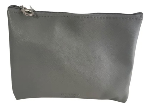 Neceser De Viaje Salvatore Ferragamo Turkish Airlines Gris Oscuro Cuero
