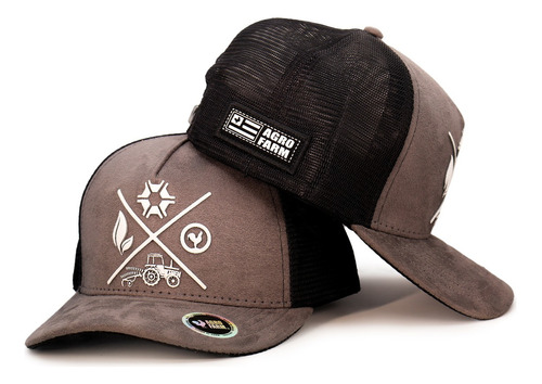 Boné Trucker Original Aba Curvada Agronomia E Pecuária Cinza