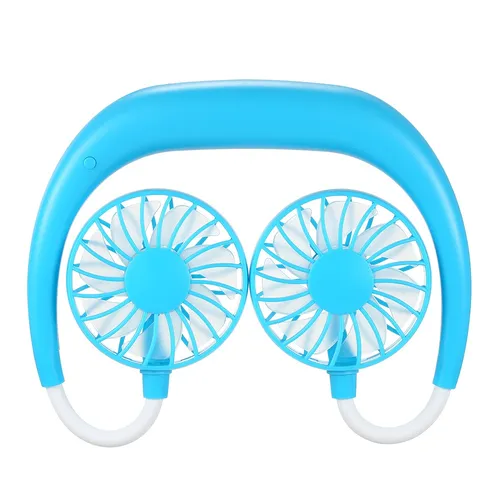 Portátil Ao Ar Livre Wearable Sports Legal Cooler Fan Azul