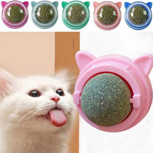 Juguetes Para Gatos, Antipulgas, Esfera Catnip Autoadhesiva