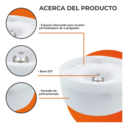 Lámpara Led 15w Luz Día E27 Cubre Socket Enrosca Tecnolite Blanco