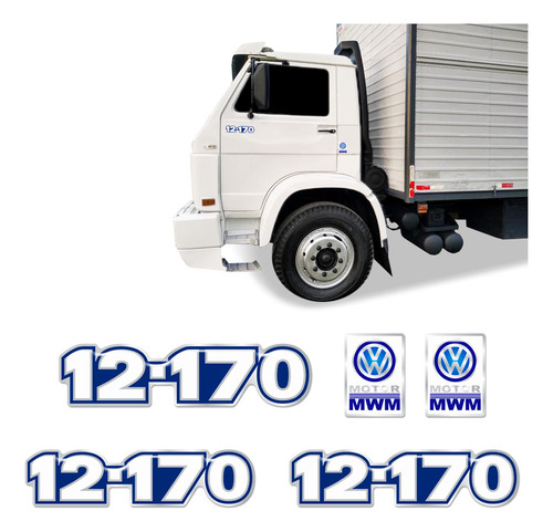 Kit Adesivos 12-170 Emblemas Caminhão Mwm Volkswagen