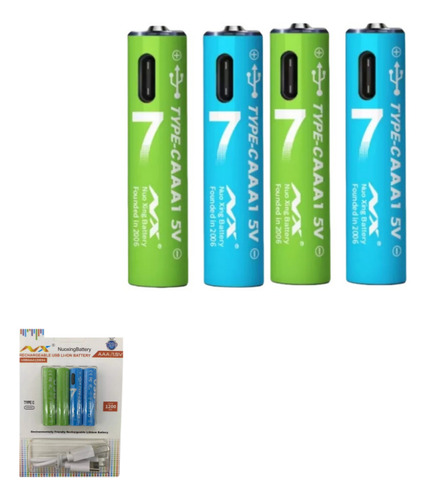 Batería Carga Rápida 1.5v Aaa Pilas Recargables 4 Celdas