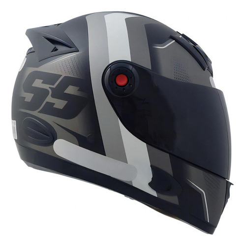 Capacete Mixs Mx5 Fechado Com Viseira Fumê E Narigueira Cor Cinza Desenho SuperSpeed Tamanho do capacete 60