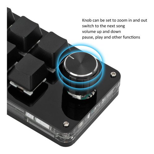 Teclado Macro Programable Pissente Con Una Mano, 6 Teclas Mi