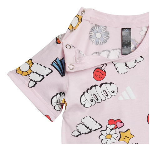 Shorth Conjunto 2 Piezas I Fun Aop Set adidas 6235 Rosa Niña