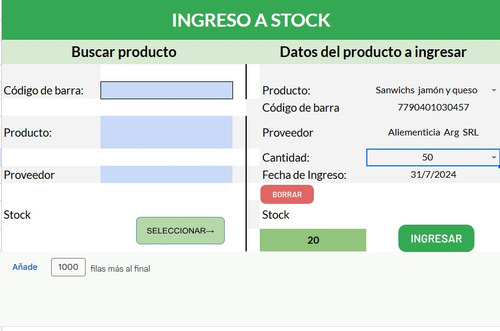 Inventario Y Control De Stock Plantilla Google Sheet Excel