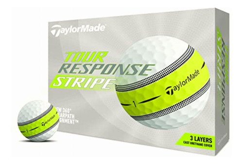 Taylormade N7638601 2022 Pelota Tour Response Stripe, Blanco