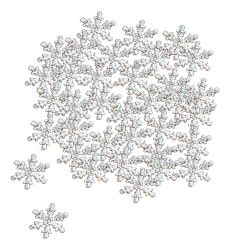 Decoraciones De Copos De Nieve Con Confeti Plata