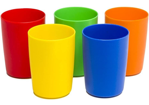Greenco Set De 5 Vasos De Plástico Reutilizables Para Niños