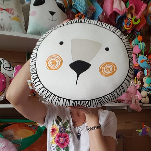 Almohadon Infantil Leon Decoracion Nordico Escandinavo