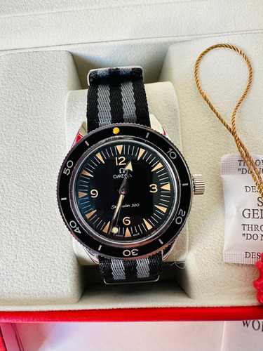 Reloj Pulsera Omega Seamaster Plata,negro + Full Set Plata Negro Negro B (Usado)