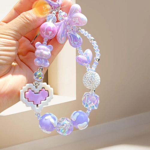 Llavero Con Cuentas Bolso Decoración Pulsera Mujer Pulsera
