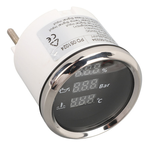 Medidor De Combustible Marino De 52 Mm Con Pantalla Digital