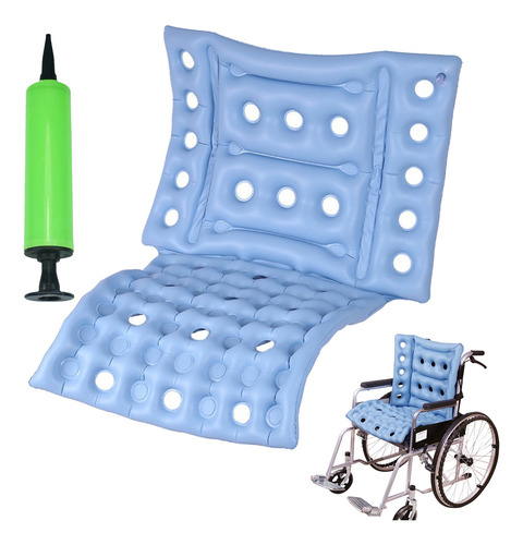 HS TRADING CVK-019 cojin silla de ruedas azul claro