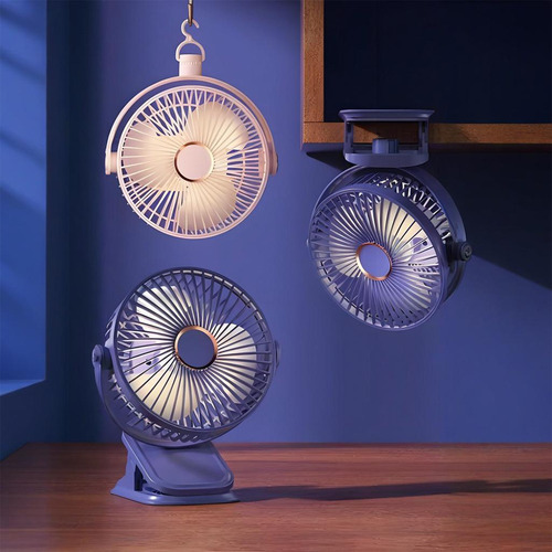 Ventilador Cuello Portátil 5 Modos Silencioso Usb Recargable Cantidad De Aspas 3 Estructura Coral Claro Aspas Plástico Diámetro 38.1 Cm Material De Las Aspas Plástico