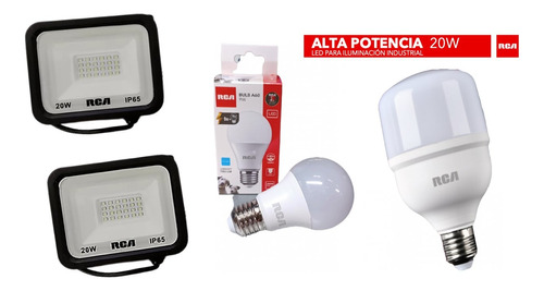 Kit Iluminación Rca Residencial 6bom/9w,1bulbo/20w, 2ref/20w