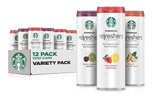 Latas Starbucks Energía, Refreshers, Pack 12 Latas 12oz.