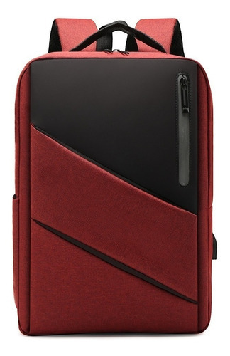 Mochila impermeable para portátil Dell Asus HP Acer Lenovo 15.6, color rojo