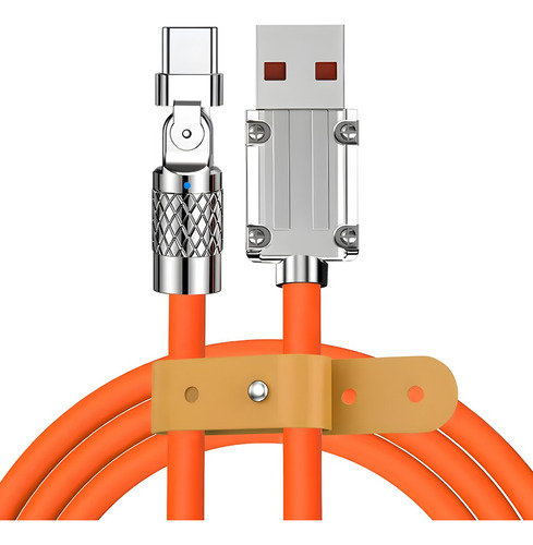 Cable De Datos Carga Rápida Giratorio 180° Usb A C - 120w 1m