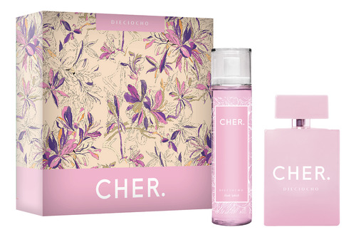 Set Perfume Mujer Cher Deciocho 100 Ml Edp + Body Splash Ii