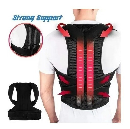 Imagen 2 de 7 de Corrector De Postura Lumbar Faja Ortopédica Trabajo Espalda
