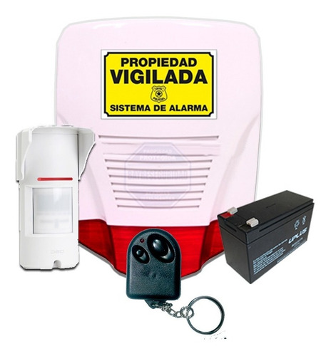 Kit Alarma Domiciliaria Perimetral Cableada Pir Exterior