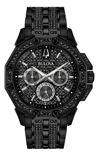 Relógio Masculino Crystal Bulova Preto 98c134n