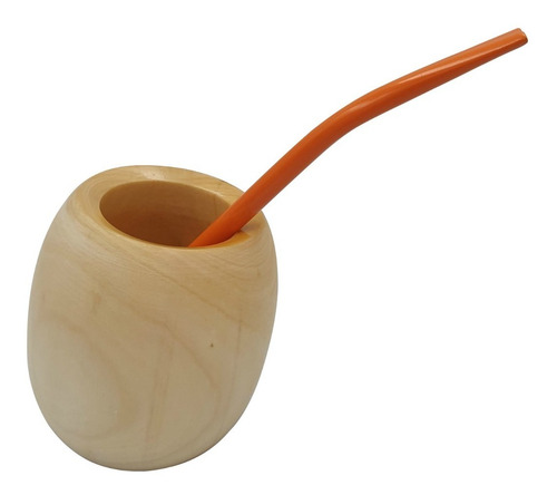 Mate De Madera Blanca Para Pintar Boca Grande Vitrificado