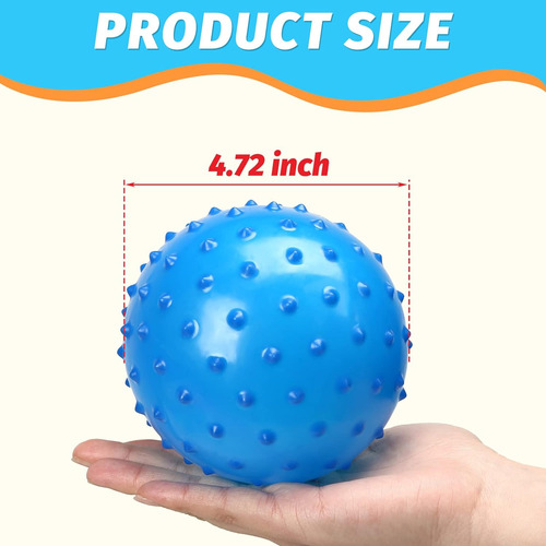 Pelota De Rebote, 12 Bolas Sensoriales Knobby Para Fiesta, B