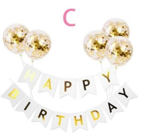 Letrero De Cumpleaños Con Globos