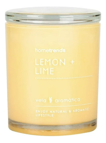 Vela Aromática En Recipiente De Vidrio Con Tapa Deco Hogar