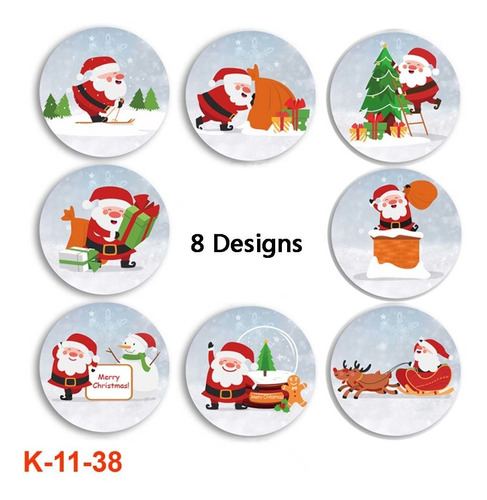 500pcs 8 Designs Feliz Natal Adesivos Envelope Gift Card | Parcelamento sem  juros