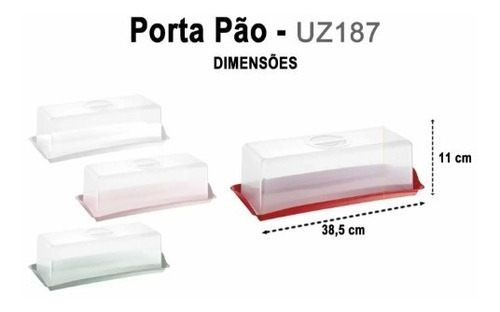 Porta Pão De Forma Com Tampa Transparente Plástico Sólido Uz Cor Verde